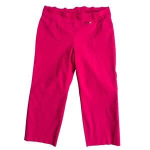 INC International Concepts Women’s 16W Hot Pink Stretch Pull-On Pants Capri